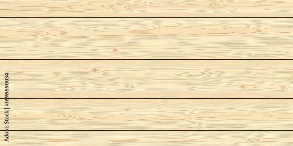 Fototapeta premium Horizontal light pine wood planks, seamless surface, clean modern design, backdrop, flooring
