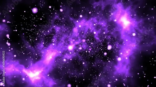 Wallpaper Mural Purple Nebula and Stars in Cosmic Space Torontodigital.ca