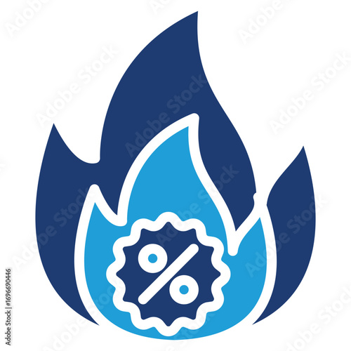 Hot Deal glyph color icon