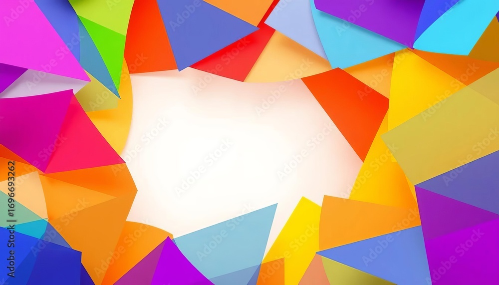 Fototapeta premium Abstract colorful shapes forming app interface elements, banner, solution