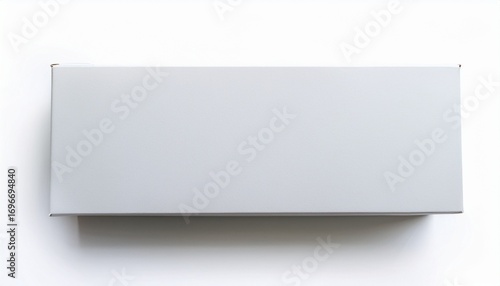 Wallpaper Mural blank white box mockup isolated on white background top view rectangular carton box mockup for graphic design and digital projects Torontodigital.ca