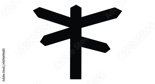 a railway crossing sign stands tall against clear sky silhouette