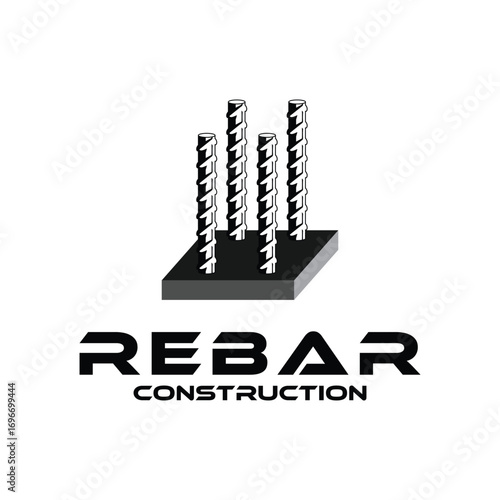 concrete reinforcement pole design logo