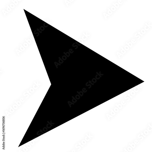 Black paper plane icon