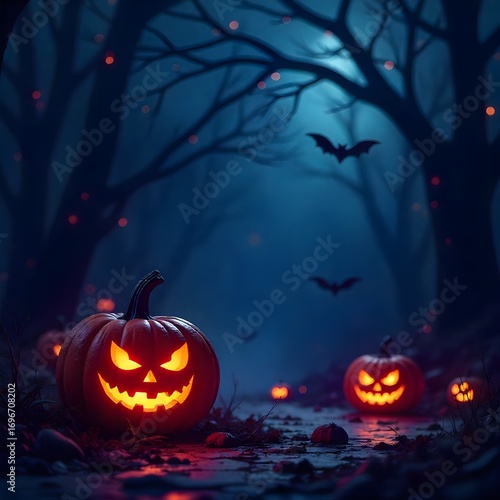 halloween background with pumpkin