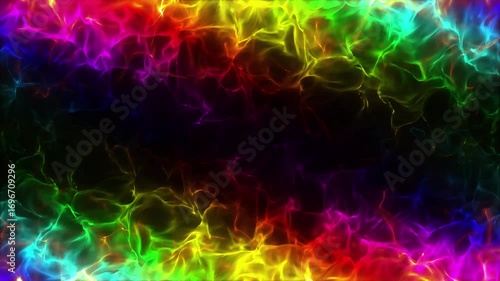 カラフルな炎の枠の背景