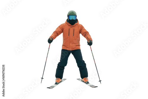 Wallpaper Mural A high quality photograph of a single masked skier isolated on a transparant or white background Torontodigital.ca