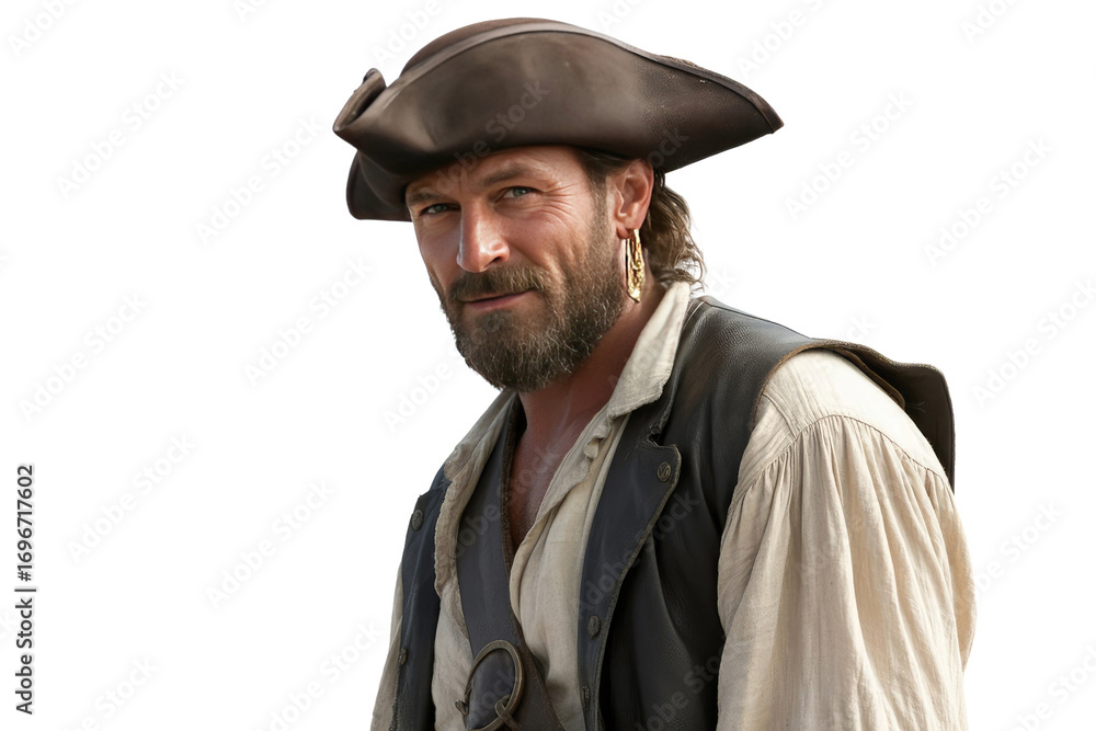 custom made wallpaper toronto digitalA high quality photograph of a single pirate isolated on a transparant or white background