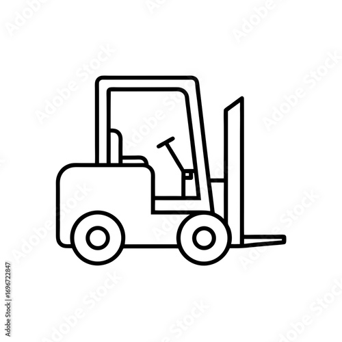 Outline drawing of a forklift vehicle