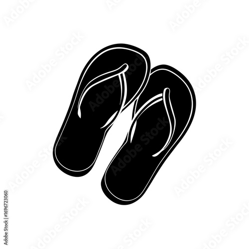 Illustration of a pair of flip flops shoes