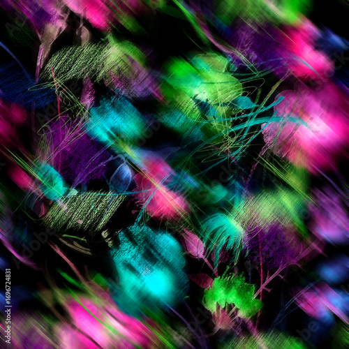 Watercolor bouquet of flowers, Beautiful abstract splash of paint, fashion illustration.Orchid flowers, poppy, cornflower,pansies, viola, field or garden flowers. seamless watercolor floral background