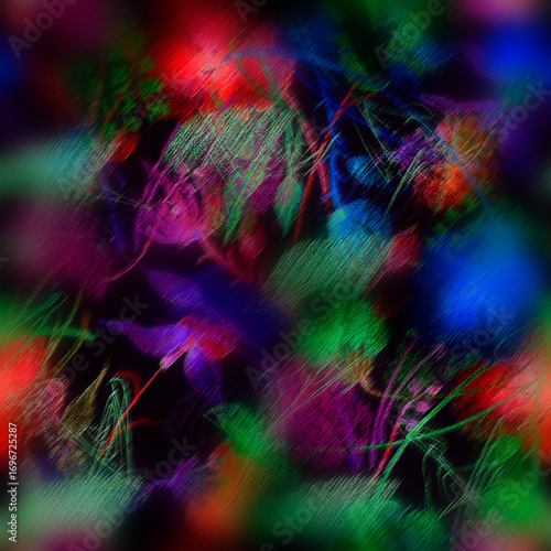 Watercolor bouquet of flowers, Beautiful abstract splash of paint, fashion illustration.Orchid flowers, poppy, cornflower,pansies, viola, field or garden flowers. seamless watercolor floral background