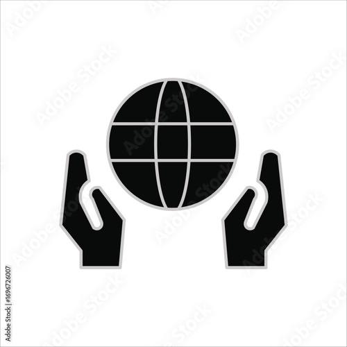 responsibility icons. simple solid vector illustration