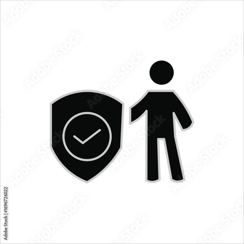 assurance icons. simple solid vector illustration