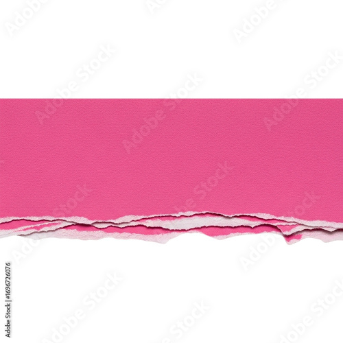 Hot Pink Ripped Paper Texture Background Torn Edge Design Element Scrapbook Layer Abstract on transparent background
