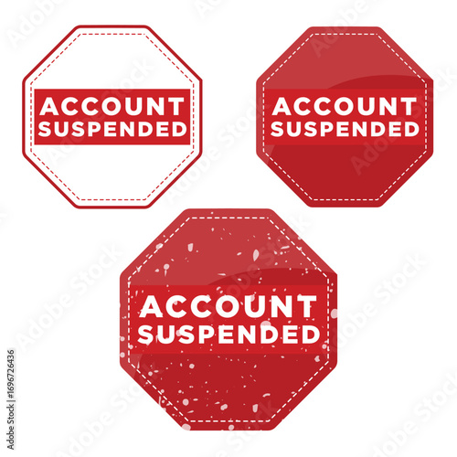 Account Suspension, Vector Stamp