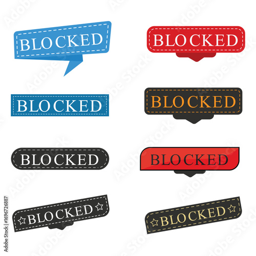 Red Blocked Stamp Vector – Rubber Seal Restricted Access Label