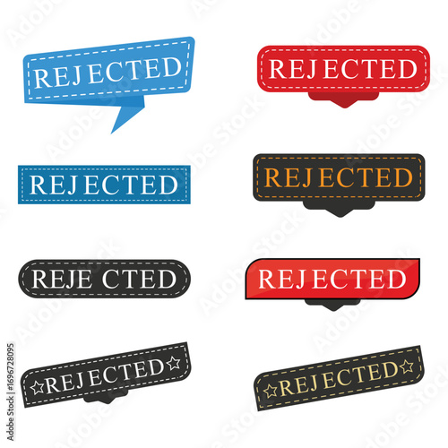 Different Color Rejected stamp vector design for use