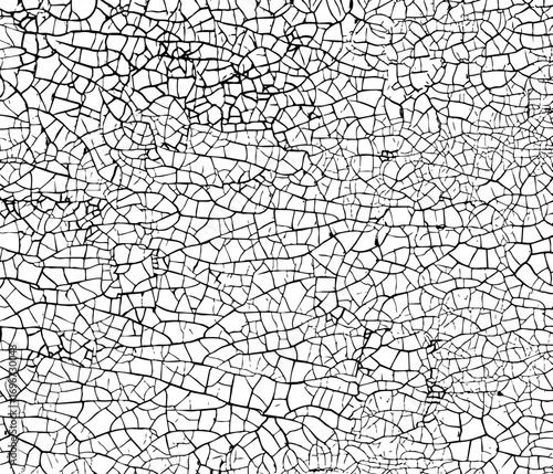 Cracked texture vector with distressed crack effect.