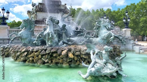 Triumph of the Concorde, fountain of the Monument aux Girondins in Bordeaux, France