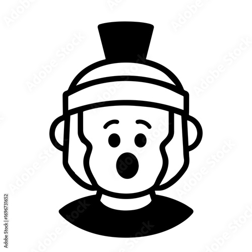 character emotion roman legionary surprise vector on white background
Vector icon character with emotion