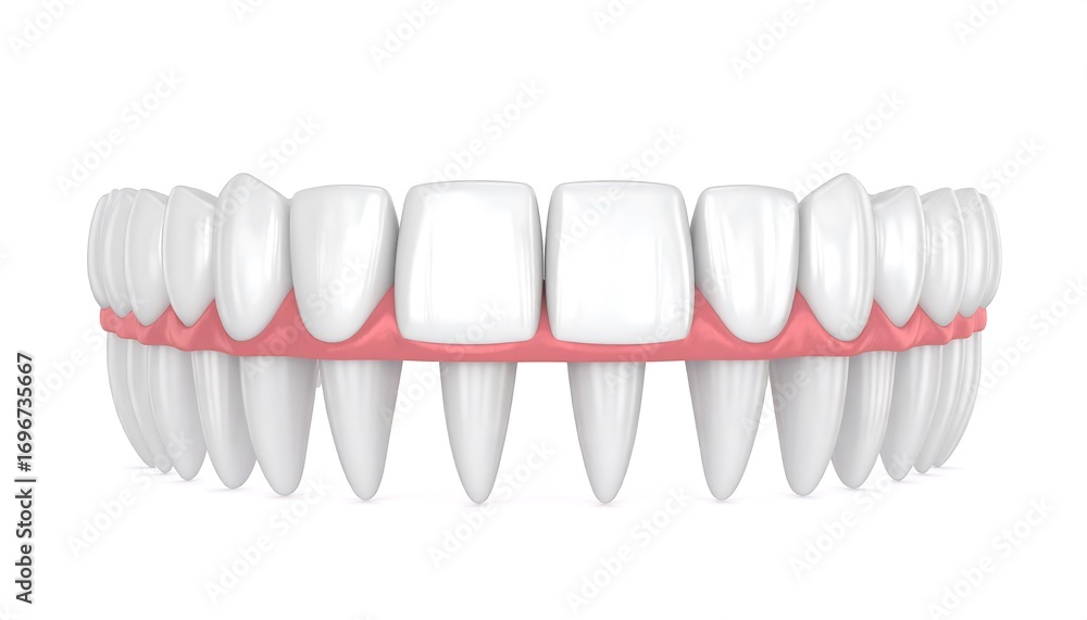 Fototapeta premium 3D model of a human jaw with teeth