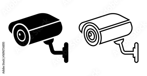 CCTV Icon Isolated on Transparent Background. Security Camera and Surveillance System. Vector Illustration