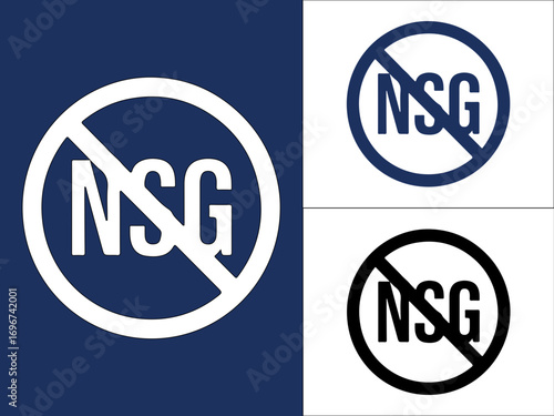 No nsg sign indicating the absence of monosodium glutamate in food product Vector