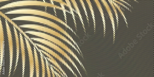 gold feathers with an interesting pattern . background