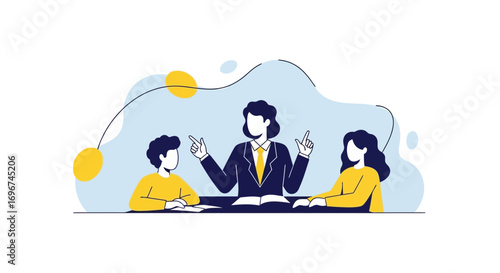 Business Team Meeting Conducted In The Office Environment For Collaboration And Discussion