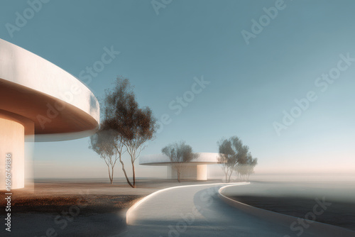 project roadmap featuring augmented reality layers with blurred white text bars