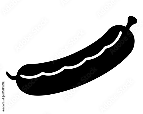 Hot Dog black silhouette vector,Hot Dog  icon