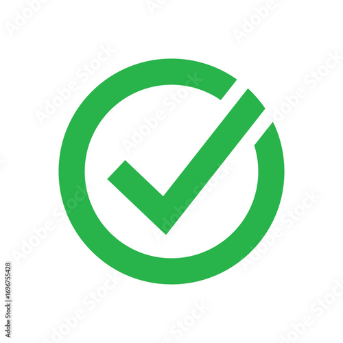 Green check mark inside a circle