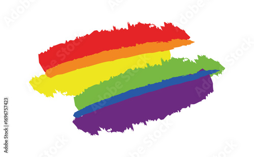 Intersex inclusive progress pride flag inspired brush stroke design vector on transparent background