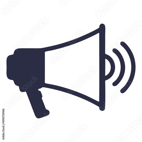 vector megaphone icon on a white background