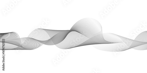 Elegant modern business and technology concept abstract flowing wave line design creating rhythmic movement, smooth contours, and modern abstract visual harmony.