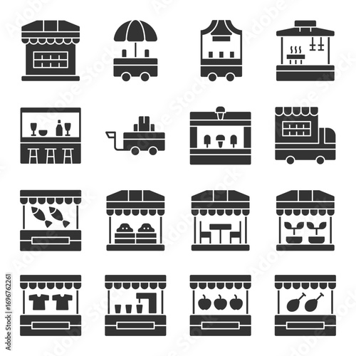 Street Market Icon - Stall Icon