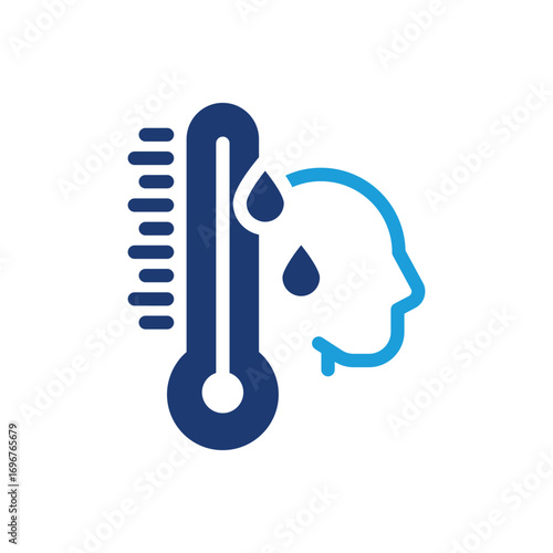 fever colored icon vector design good for web or mobile app