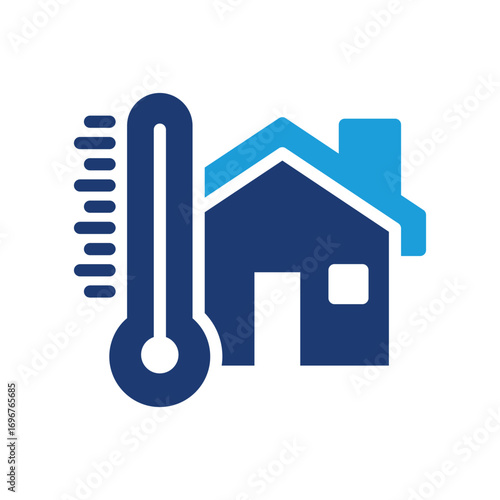 house temperature colored icon vector design good for web or mobile app