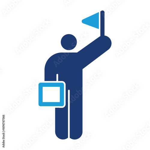 flag and human colored icon vector design good for web or mobile app