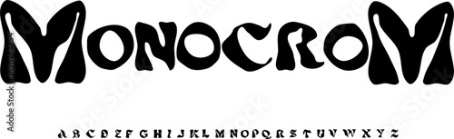 Psychedelic Liquid Font – Abstract Groovy Melted Alphabet Typeface for Retro Poster and Creative Design