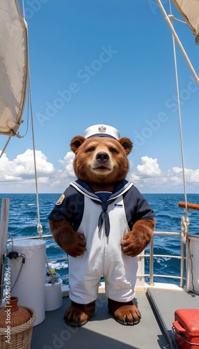 Wallpaper Mural Mishka the sailor on the bark Torontodigital.ca