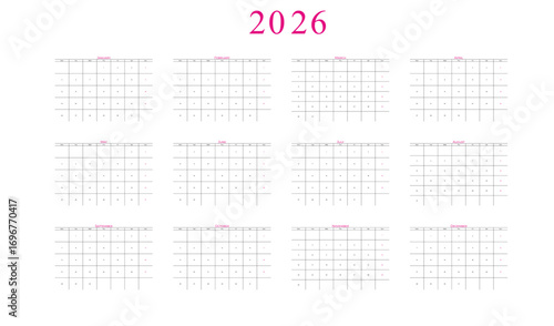 Calendar For 2026 Year Starts On Sunday