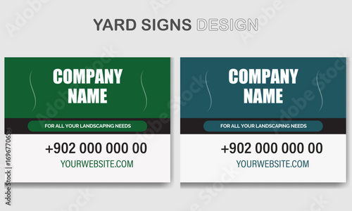 Creative & modern set of yard sign design template for Roof, house, gutter, business, company

