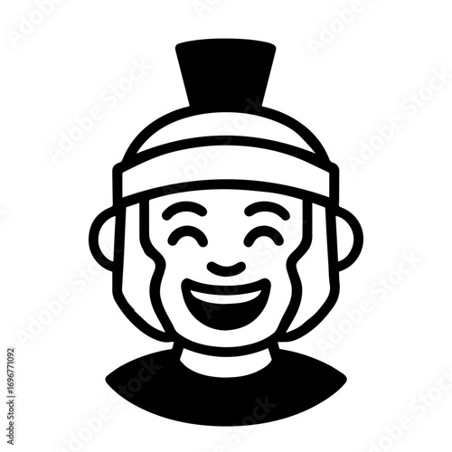 character emotion roman legionary joy vector on white background
Vector icon character with emotion