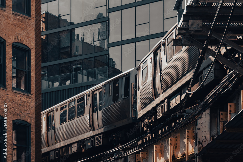 Obraz premium Train in Chicago