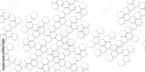 seamless geometric abstract technology and business  Modern white hexagon background with subtle geometric pattern for clean minimal abstract design aesthetics.