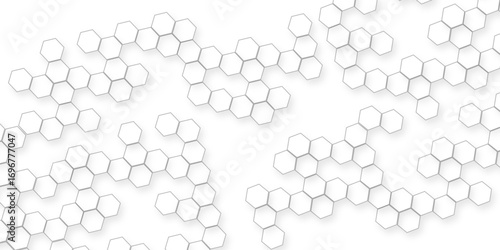 seamless geometric abstract technology and business  Modern white hexagon background with subtle geometric pattern for clean minimal abstract design aesthetics.