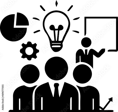 Business Teamwork Confusion and Problem Solving Icon