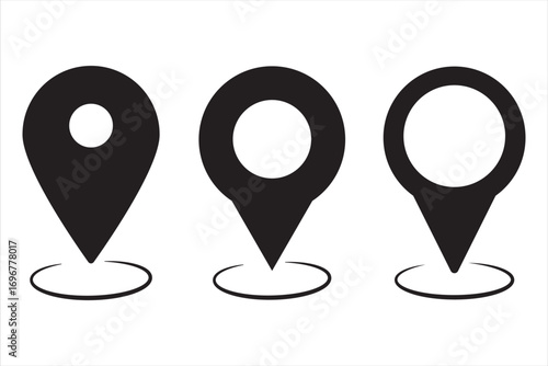 Location pin map marker pointer navigation destination symbol icon sign spot pinpointing